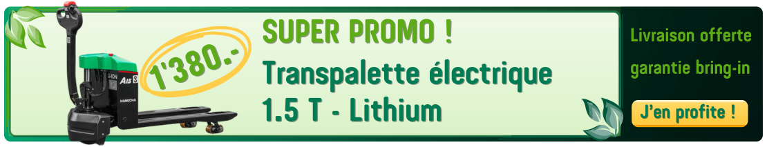 Transpalette Lithium 1.5T en promo