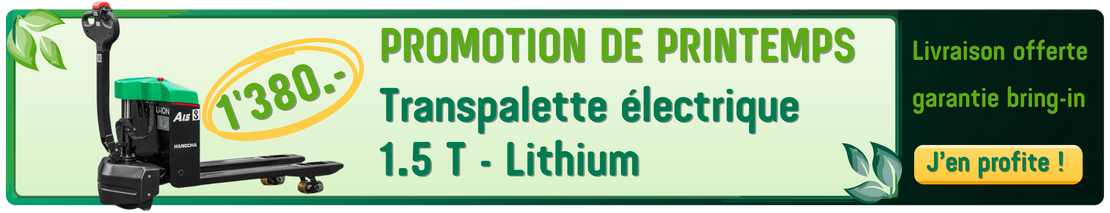Transpalette Lithium 1.5T en promo